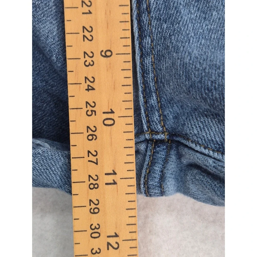 Judy Blue High Rise Skinny Jeans Women's 29 Blue Frayed Shark Bite Hem